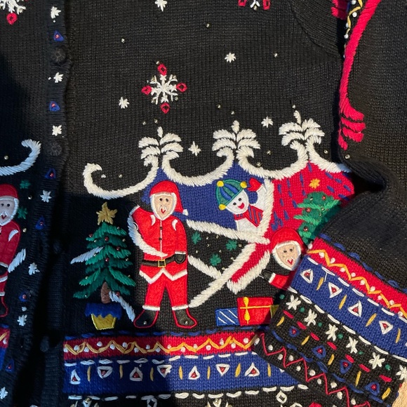 Ugly? Christmas 🎄 Cardigan Sweater Sz M - Picture 2 of 4